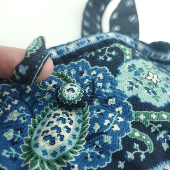 Vera Bradley Womens Navy Blue Floral Shoulder Strap Tote Bag And Zipper Pouch - Picture 7 of 15